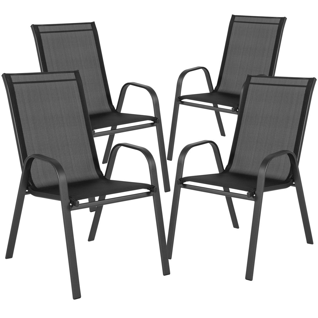 Artu Stackable Flex Comfort Sling Outdoor Patio Chairs by Flash Furniture